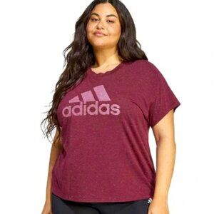 Adidas 2X Winners 3.0 Speckled Wine Tee! NWT!